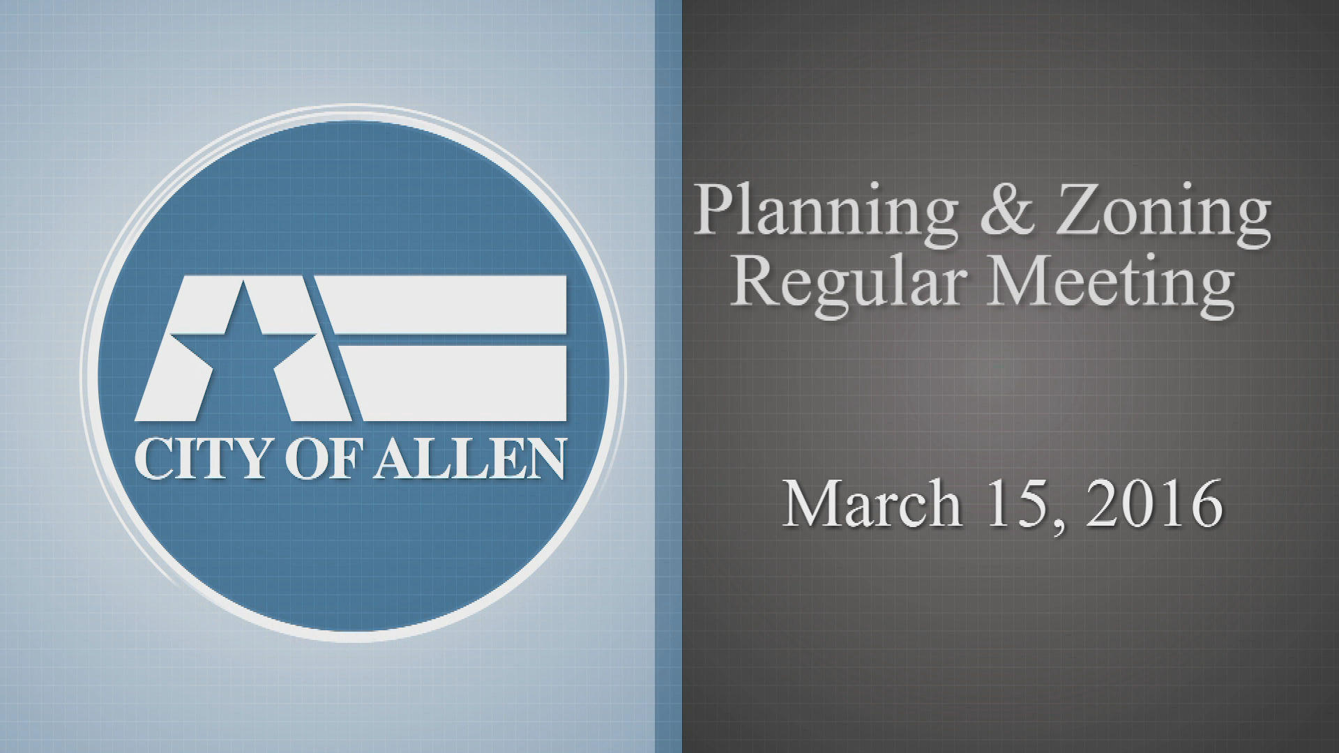 Thumbnail image for Planning and Zoning Meeting 3-15-2016