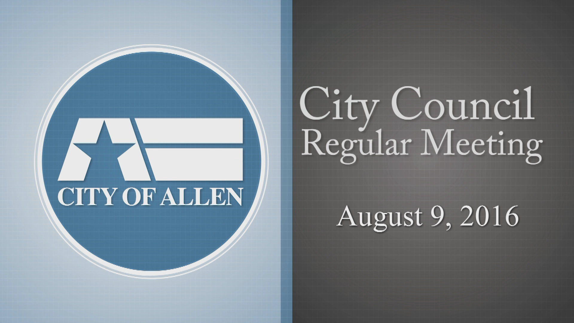 Thumbnail image for Allen City Council 8-9-2016