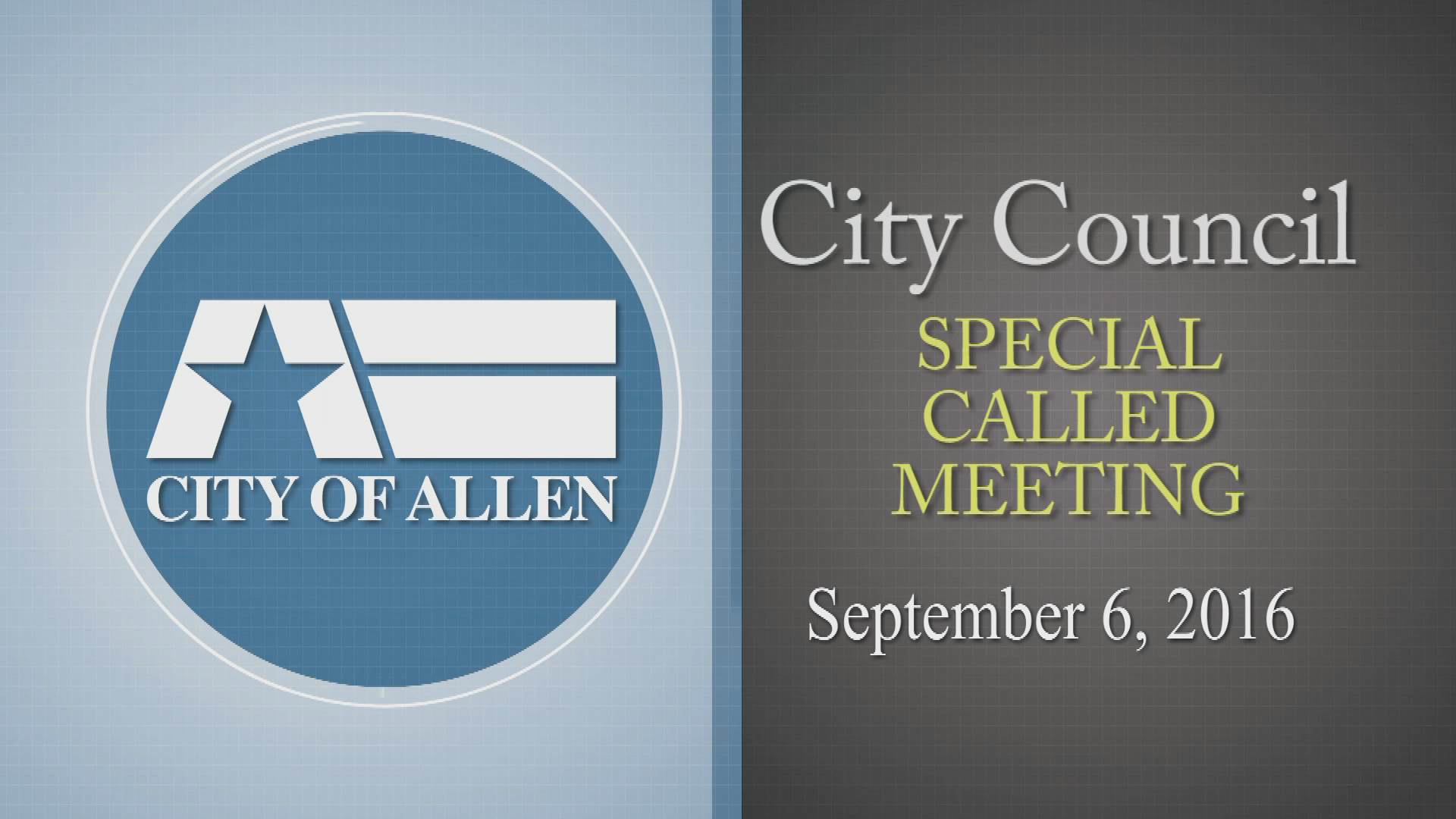 Thumbnail image for 9-6-2016 : Special Called Meeting