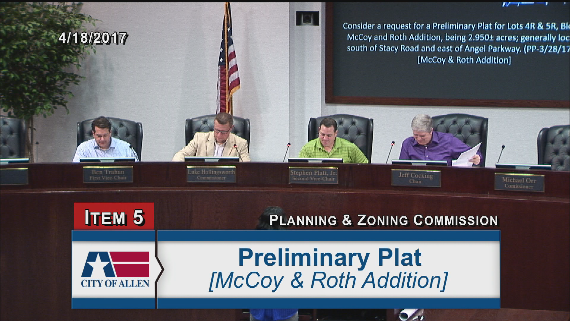 Thumbnail image for Planning & Zoning Meeting (4-18-2017)